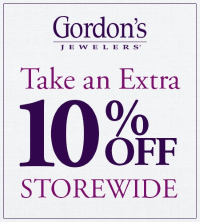 Coupon for: Gordon's Jewelers, an addtional 10% off