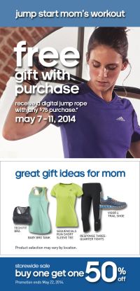 Coupon for: adidas, jump start mother's workout