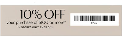 Coupon for: Banana Republic Factory Store, 10% off purchase