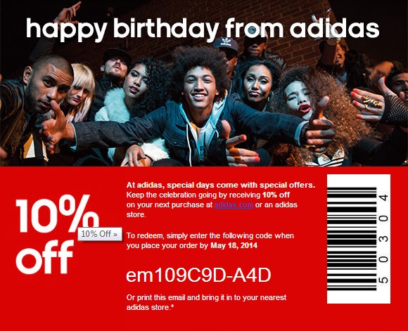 Coupon for: adidas, 10% off your purchase