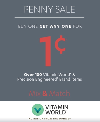 Coupon for: Vitamin World, Penny SALE
