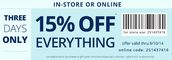 Coupon for: Payless ShoeSource, 15% off everything