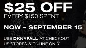 Coupon for: DKNY, $25 Off Every ...