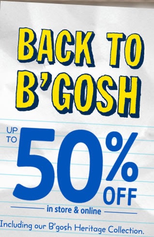 Coupon for: OshKosh B'gosh, Back to B'gosh