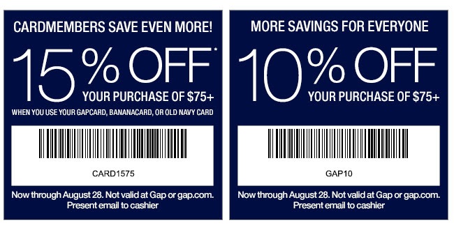 Coupon for: Gap Factory, Special deal ...