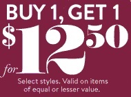 Coupon for: Charlotte Russe, Buy one, get one ...