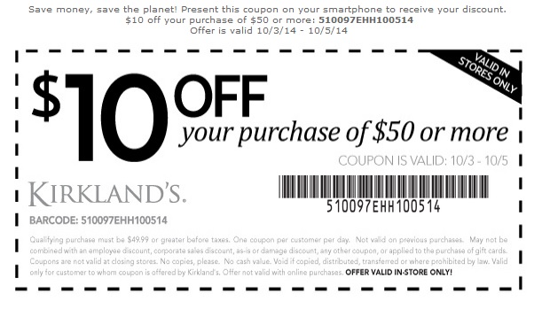 Coupon for: Kirkland's, Printable Coupon