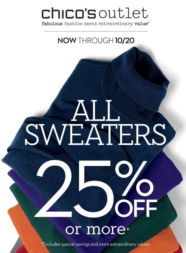 Coupon for: Chico's Outlet stores, Sweater Sale ...