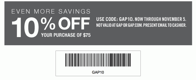 Coupon for: Gap Factory stores, even more savings ...