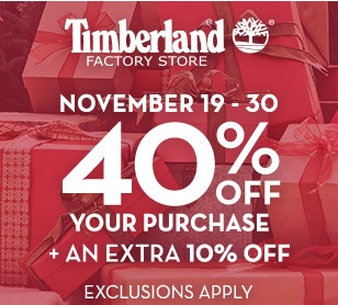 Coupon for: Timberland Factory Stores, Black Friday 2014 Ad ...