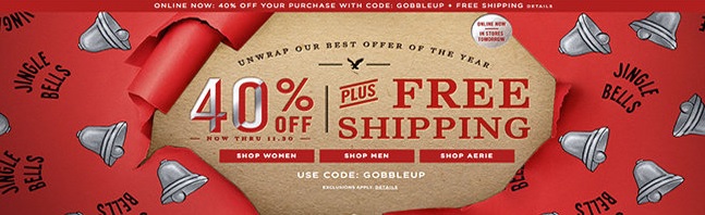 Coupon for: American Eagle Outfitters, Black Friday SALE is here ...