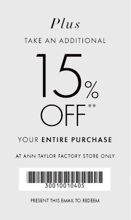 Coupon for: Ann Taylor Factory, Season for sweaters ...