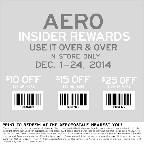 Coupon for: Aéropostale, Insider Rewards ...