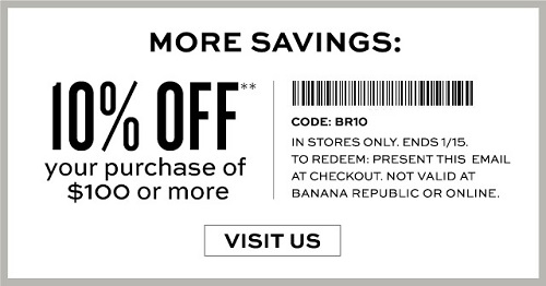 Coupon for: Banana Republic Factory Stores, New arrivals from $19.99