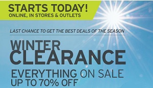 Coupon for: Eddie Bauer, Winter Clearance