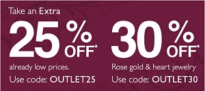 Coupon for: Helzberg Diamonds Outlet, up to an extra 30% off