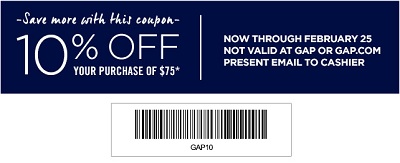 Coupon for: Gap Factory, Entire Store Event