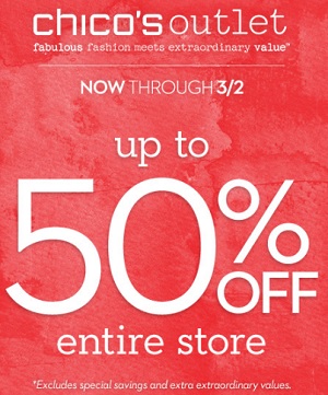 Coupon for: Chico's, Entire store on Sale