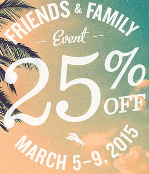 Coupon for: Tommy Bahama, Friends & Family Event