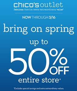 Coupon for: Chico's Outlets, Bring On The Savings