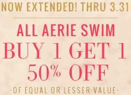 Coupon for: aerie, Special bogo offer extended