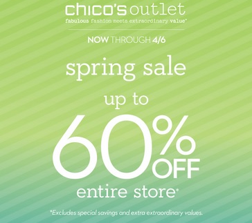 Coupon for: Chico's Outlets, Spring Sale Event