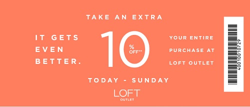 Coupon for: LOFT Outlet Stores, The best Spring Sale ever