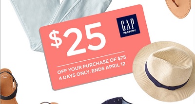 Coupon for: Gap Factory, Exclusive offer