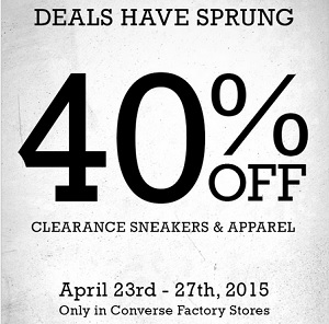 Coupon for: Converse Factory Stores, Deals have sprung