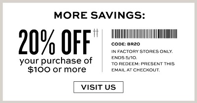 Coupon for: Banana Republic Factory Stores, Sale coupon