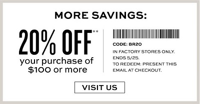 Coupon for: Banana Republic Factory Store, Summer trend alert