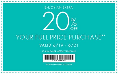 Coupon for: Ann Taylor Factory, Time for a tops Sale ...