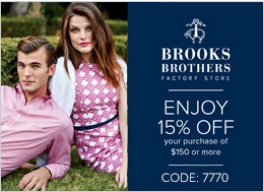 Coupon for: Brooks Brothers Factory Stores, Tanger Outlets ...