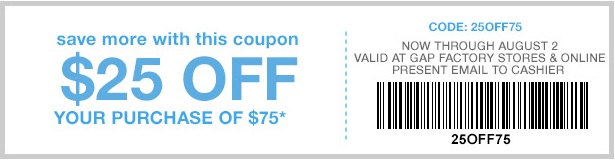 Coupon for: Gap Factory Stores, Save more with coupon ...