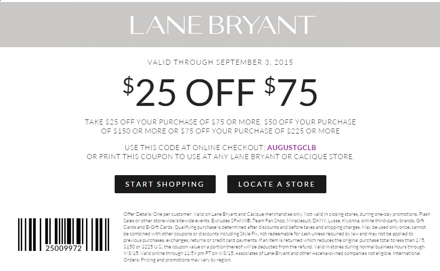 Coupon for: Lane Bryant, Spend more, save more ...