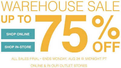 Coupon for: Warehouse sale event at Tommy Bahama Outlet Stores ...