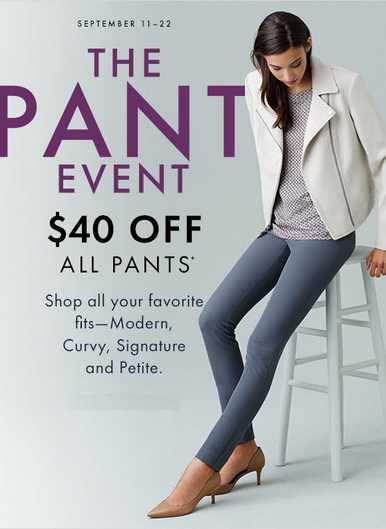 Coupon for: Ann Taylor Factory Stores, The pant event ...