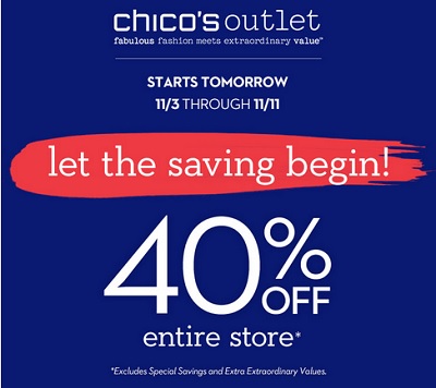 Coupon for: Let the saving begin at Chico's Outlets ...