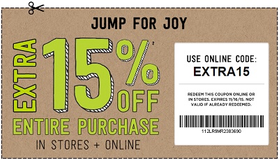 Coupon for: Last 2 days of savings at Crazy 8 Outlets