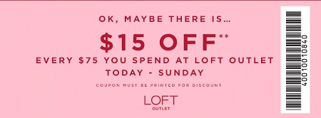 Coupon for: LOFT Outlet Stores, Black Friday Sale 2015 ...