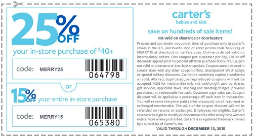 Coupon for: carter's, Shopping with printable coupon ...