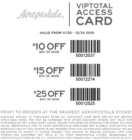 Coupon for: Aéropostale, Spend more, save more ...