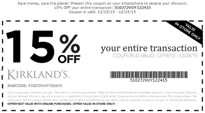 Coupon for: Kirkland's, Save with printable coupon ...