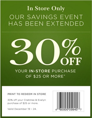 Coupon for: Crabtree & Evelyn, Savings Event extended ...