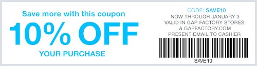 Coupon for: Save more with coupon at Gap Factory ...