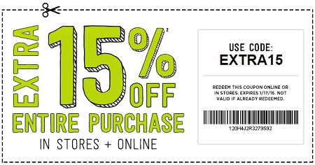 Coupon for: Save extra money with printable coupon at Crazy 8 Outlets ...