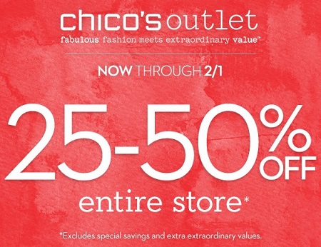 Coupon for: Easy ways to save money at Chico's Outlets locations