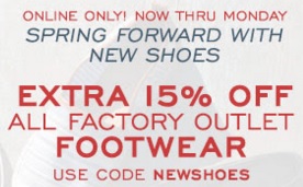 Coupon for: Footwear with extra discount at G.H. Bass & Co. Factory Outlet Online 