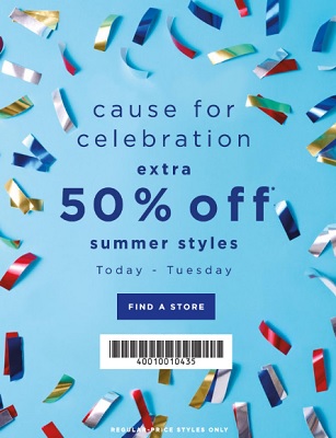 Coupon for: Celebrate right now at LOFT Outlet Stores