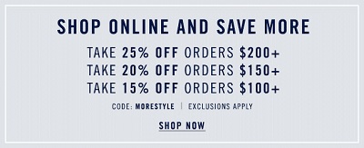 Coupon for: Celebrating starts now at Nautica Factory online